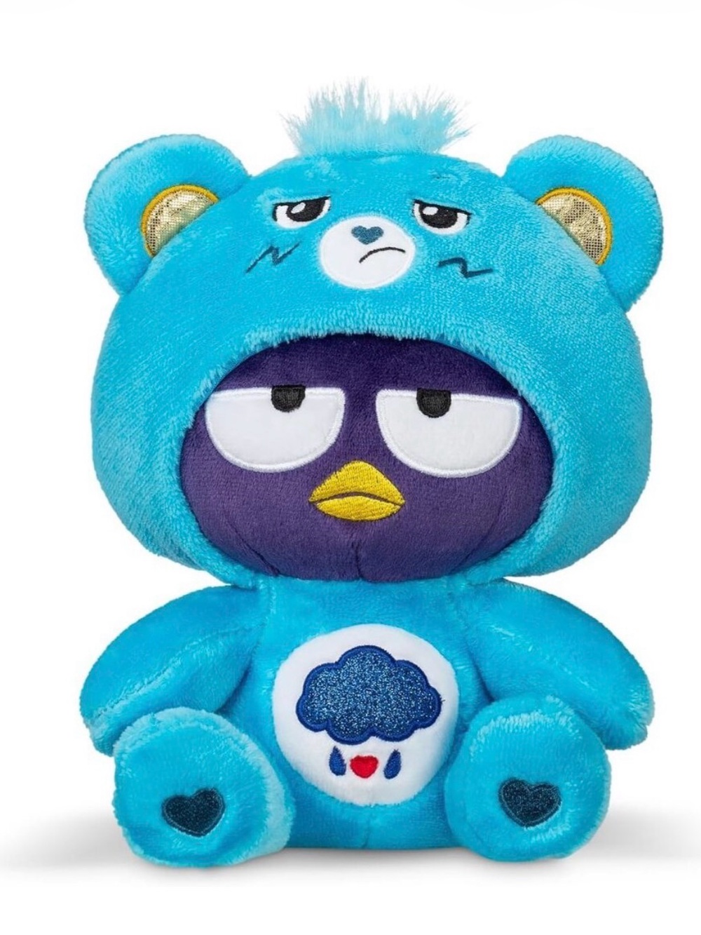 Hello Kitty Sanrio x Care Bears Badtz-Maru as Grumpy Bear 8" Fun-Size Plush